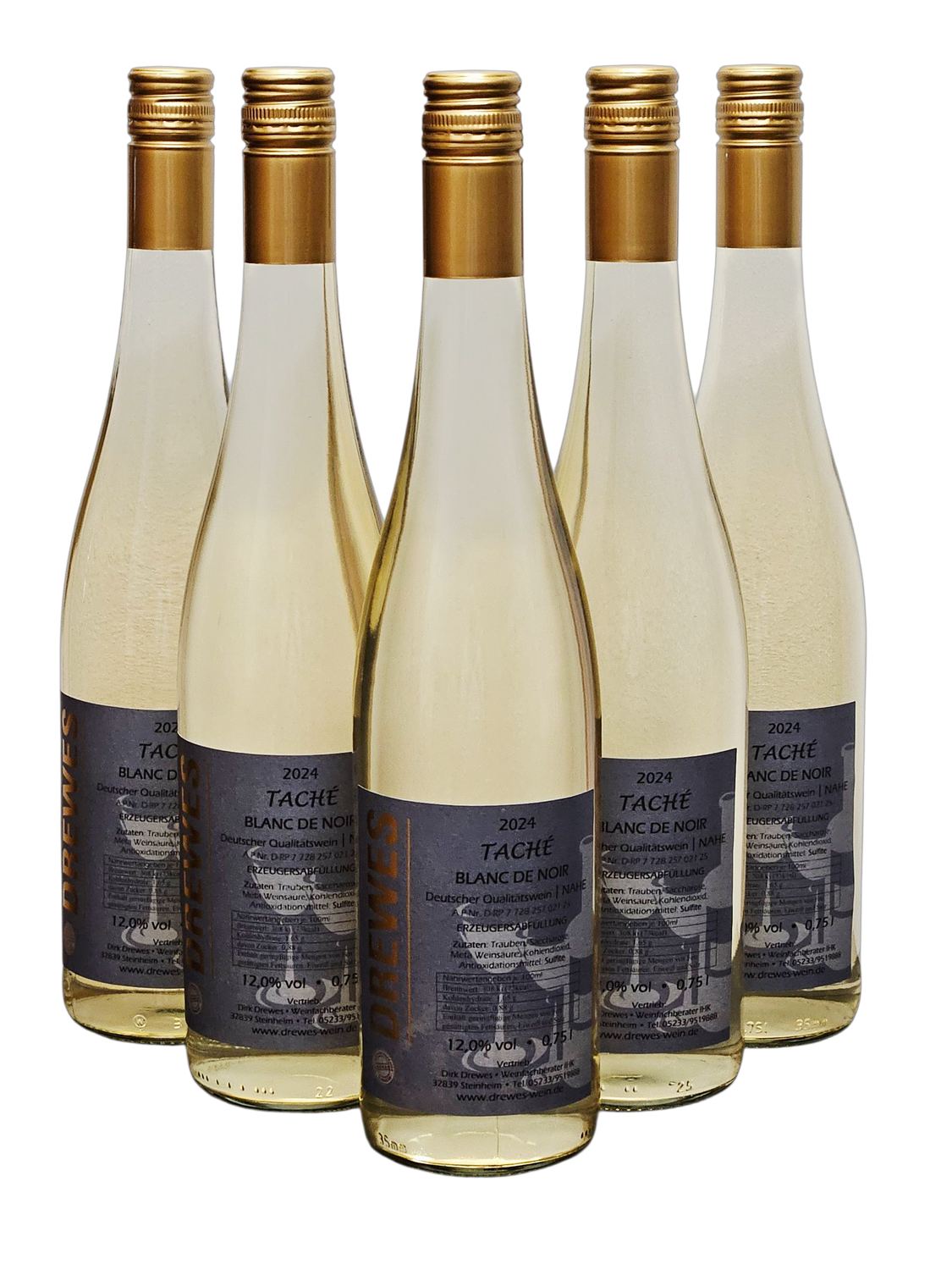 2024er BLANC DE NOIR "Taché" Deutscher Qualitätswein Nahe trocken 0,75 l ANGEBOT FÜR 12 FLASCHEN