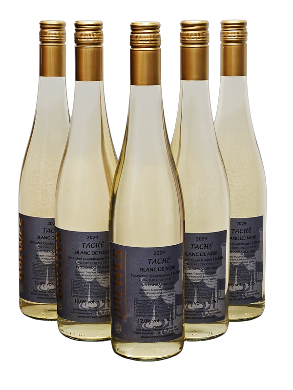 2024er BLANC DE NOIR "Taché" Deutscher Qualitätswein Nahe trocken 0,75 l ANGEBOT FÜR 12 FLASCHEN
