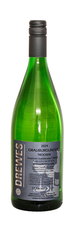 2024er GRAUBURGUNDER Deutscher Qualitätswein Nahe trocken 1,0 l