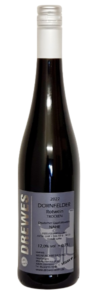 2022er DORNFELDER Rotwein Deutscher Qualitätswein Nahe trocken 0,75 l