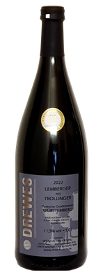 2023er LEMBERGER mit TROLLINGER Deutscher Qualitätswein Württemberg halbtrocken 1,0 l