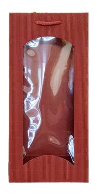 2er Tragetüte "Offene Welle" Bordeaux