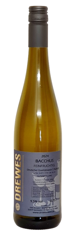 2024er BACCHUS Qualitätswein Nahe feinfruchtig (lieblich) 0,75 l