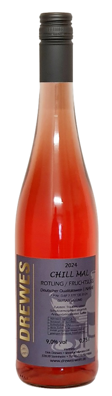 2024er ROTLING "Chill Mal" Deutscher Qualitätswein Nahe fruchtsüß 0,75 l