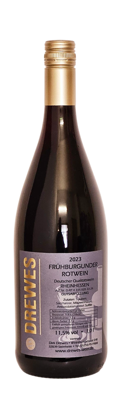2023er FRÜHBURGUNDER Deutscher Qualitätswein Rheinhessen halbtrocken 1,0 l