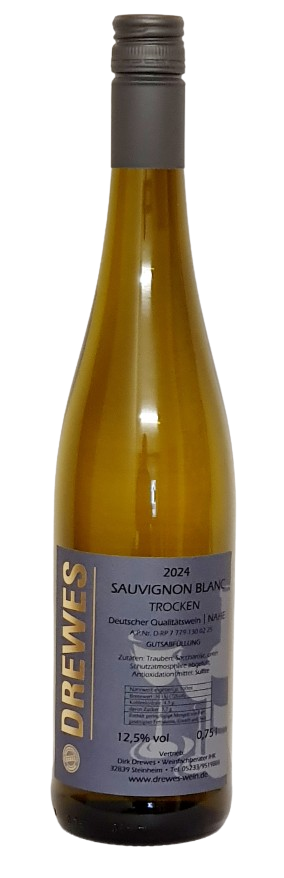 2024er SAUVIGNON BLANC Deutscher Qualitätswein Nahe trocken 0,75 l 2024er SAUVIGNON BLANC Deutscher Qualitätswein Nahe trocken 0,75 l