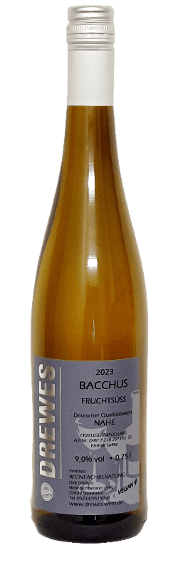 2024er BACCHUS Deutscher Qualitätswein Nahe fruchtsüß 0,75 l 2024er BACCHUS Deutscher Qualitätswein Nahe fruchtsüß 0,75 l