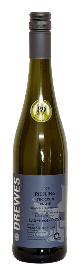 2025er RIESLING Deutscher Qualitätswein Nahe trocken 0,75 l 2025er RIESLING Deutscher Qualitätswein Nahe trocken 0,75 l