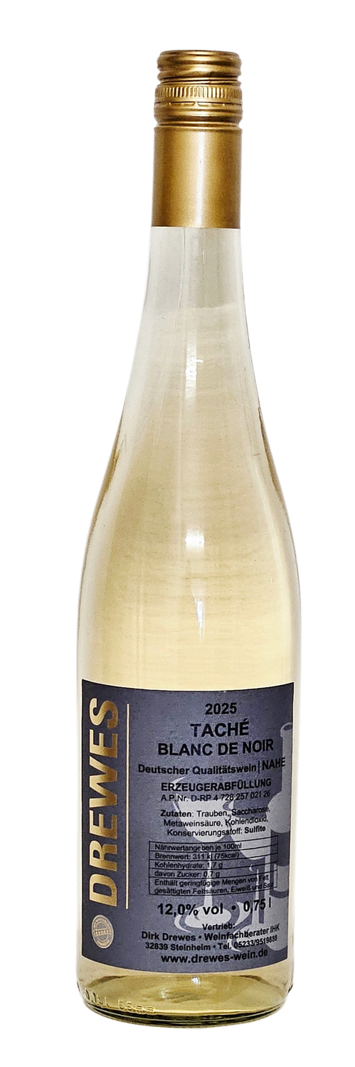 2025er BLANC DE NOIR "Taché" Deutscher Qualitätswein Nahe trocken 0,75 l