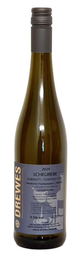 2024er SCHEUREBE Kabinett Nahe feinfruchtig (lieblich) 0,75 l 2024er SCHEUREBE Kabinett Nahe feinfruchtig (lieblich) 0,75 l