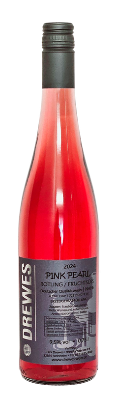 2025er ROTLING "Pink Pearl "Deutscher Qualitätswein Nahe fruchtsüß 0,75 l
