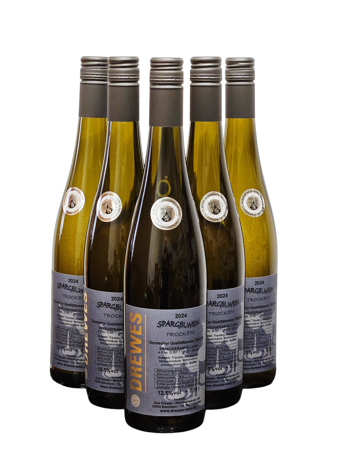 2024er SPARGELWEIN  Deutscher Qualitätswein Nahe trocken 0,75 l #ANGEBOT FÜR 12 FLASCHEN