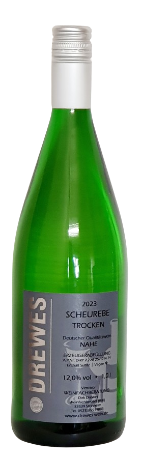 2024er SCHEUREBE Qualitätswein Nahe trocken 1,0 l #ANGEBOT FÜR 12 FLASCHEN 2024er SCHEUREBE Qualitätswein Nahe trocken 1,0 l #ANGEBOT FÜR 12 FLASCHEN