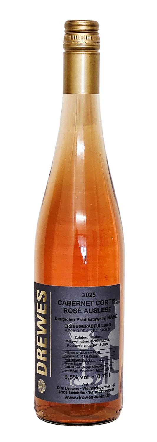 2025er CABERNET CORTIS ROSÉ AUSLESE Nahe fruchtsüß 0,75 l