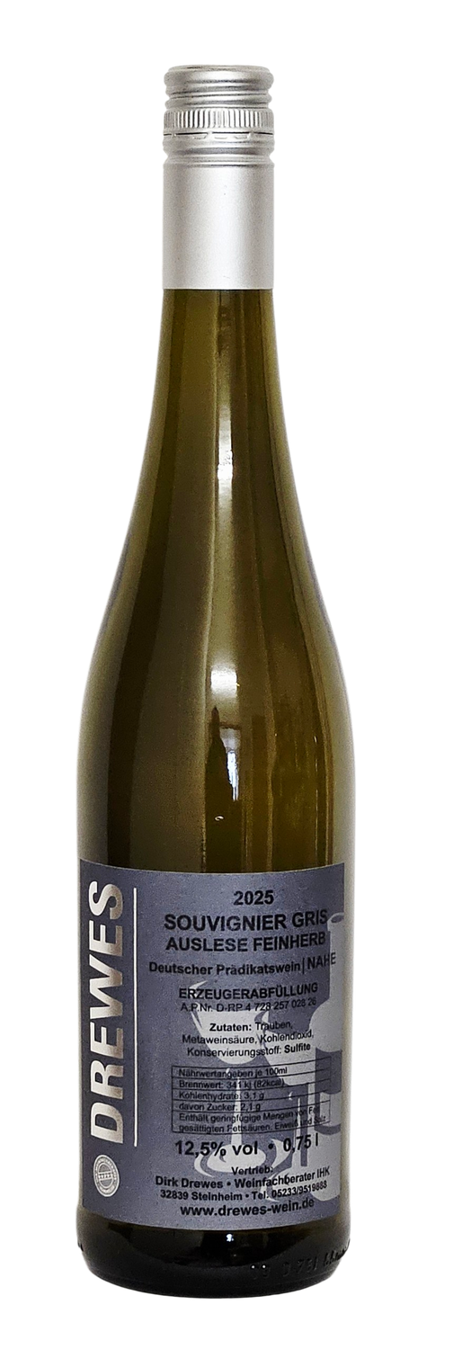2025er SOUVIGNIER GRIS  Auslese Nahe feinherb 0,75 l