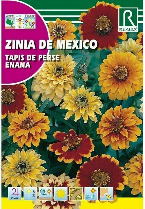 FLORES ZINIA DE MEXICO TAPIS DE PERSE ENANA VARIADA