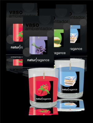 VASO VELA AMBIENTADOR AROMA LAVANDA