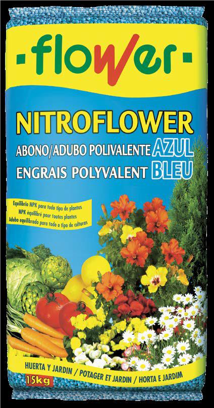 ABONO NITROFLOWER AZUL 15KG ABONO NITROFLOWER AZUL 15KG