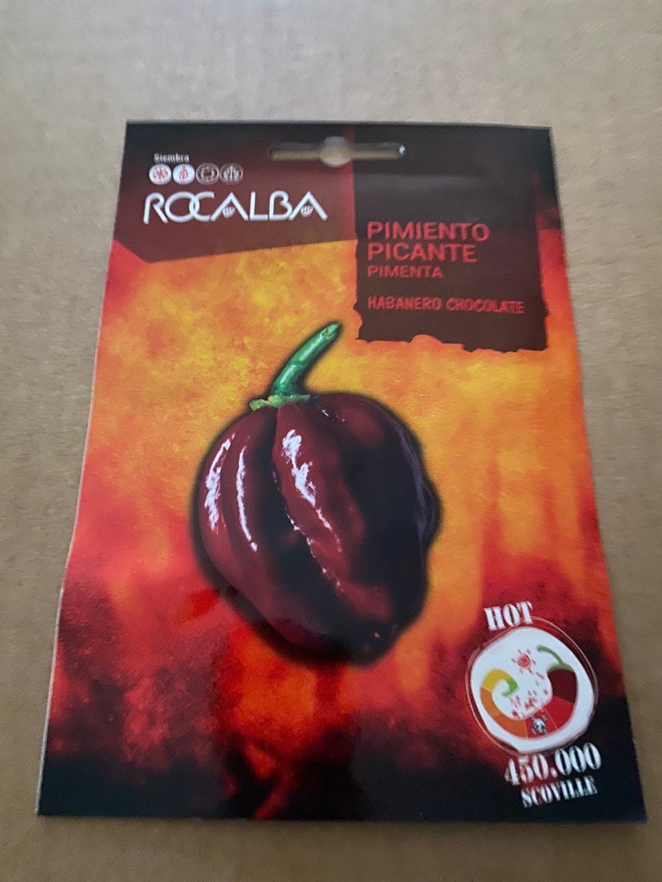 HORTALIZAS PIMIENTO PICANTE SEMILLAS HABANERO CHOCOLATE