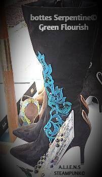 Bottes haut talon pour femmes " Serpentine G- Flourish© "
