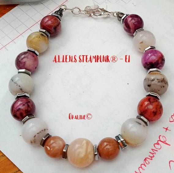 BP - Bracelets pierres naturelles femme  Opaline©