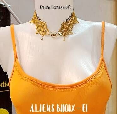 CB - Collier femme en broderie baroque - Excellsior©