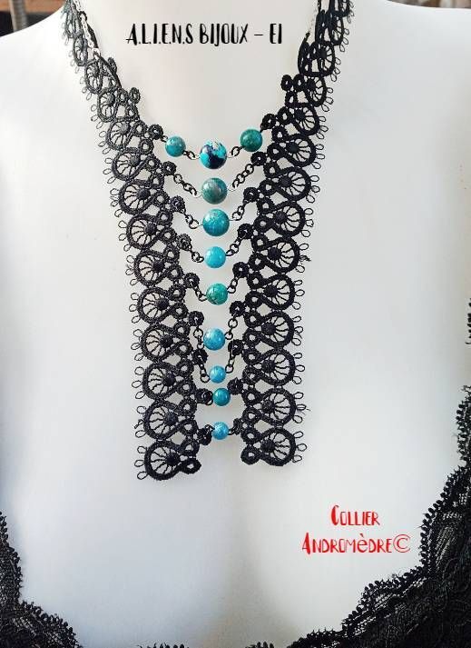 CC - Collier femme en broderie chic - Andromède©.