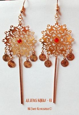 Náušnice , barokní šperky -Japet Compostelle©.