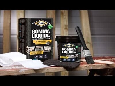 BOSTIK GOMMA LIQUIDA KIT RIPARAZIONE(COMPRESO DI BANDA RINFORZANTE ,PENNELLO)