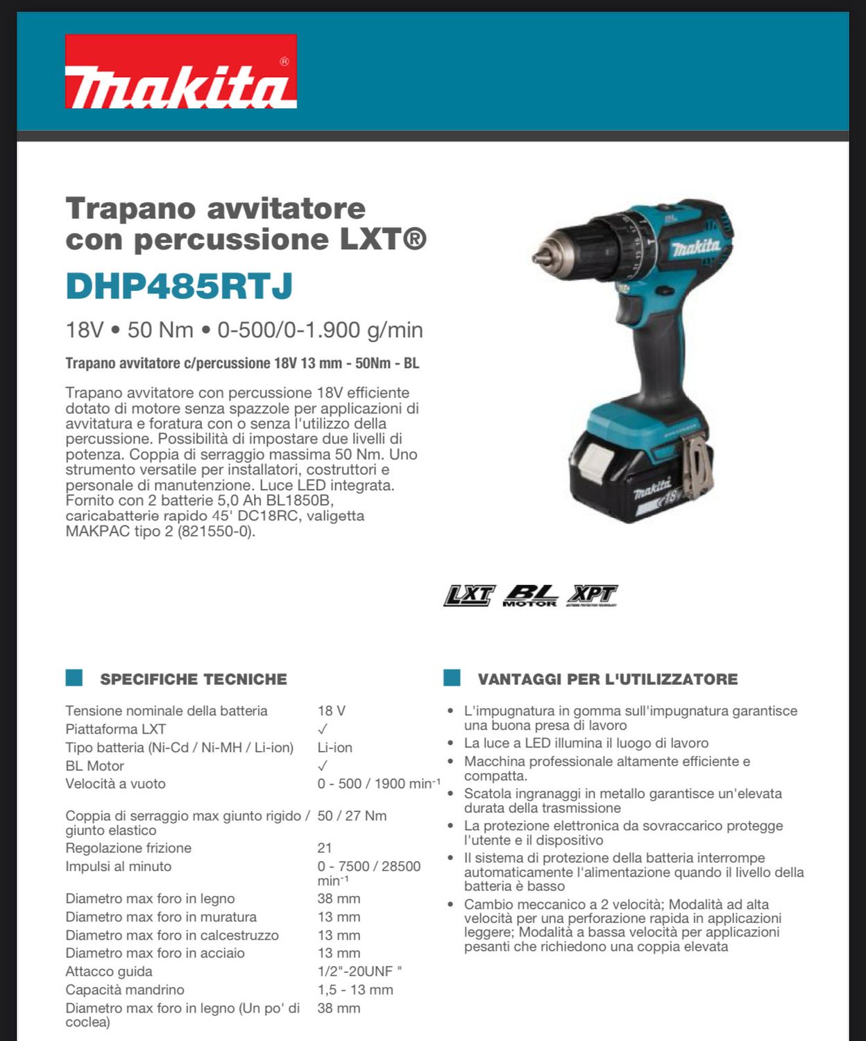 Trapano-Avvitatore DHP485RTj
