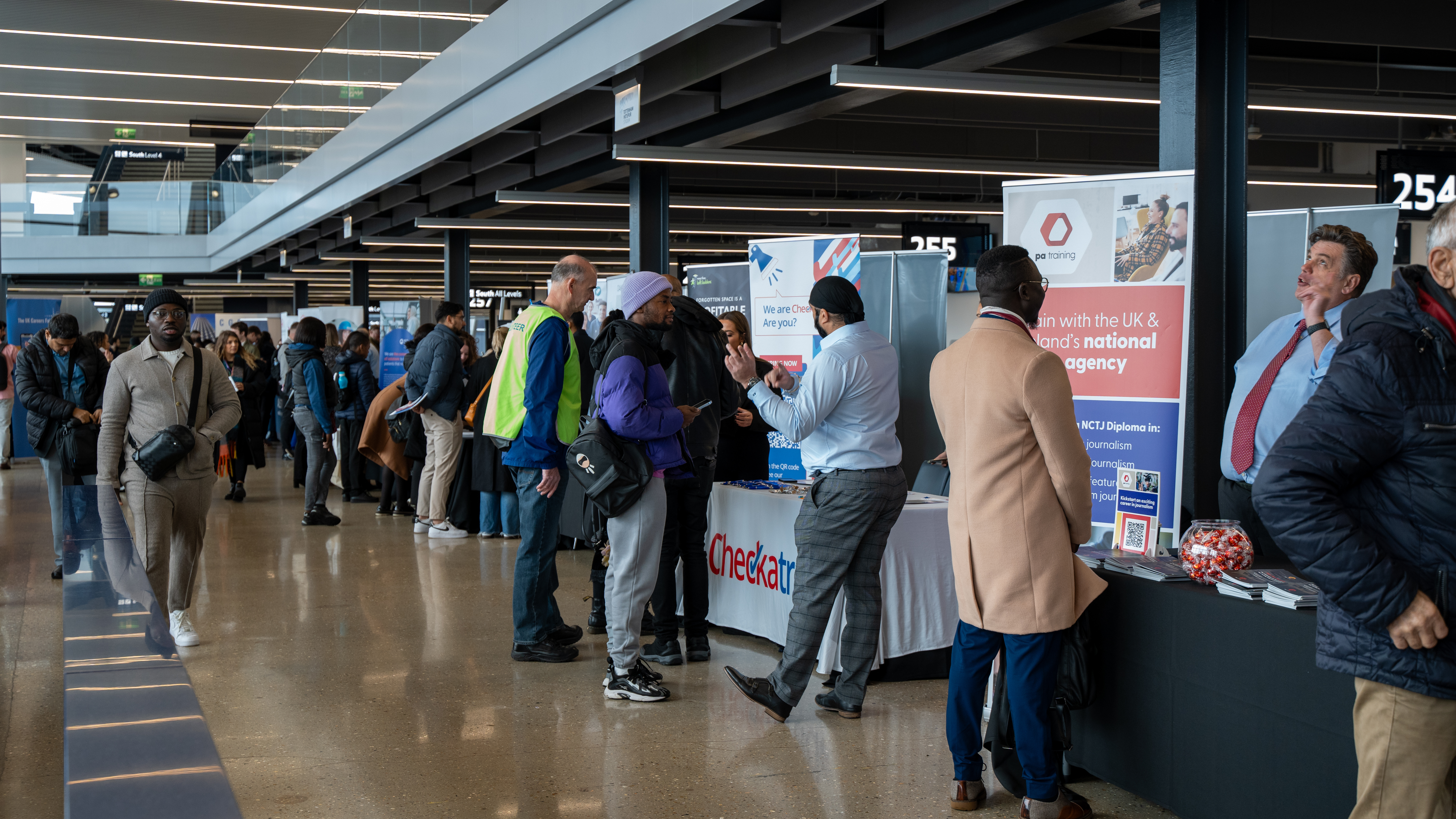 Exhibitors at careers fair