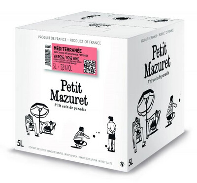 IGP Méditerranée - PETIT MAZURET - BAG IN BOX 5L, Rosé