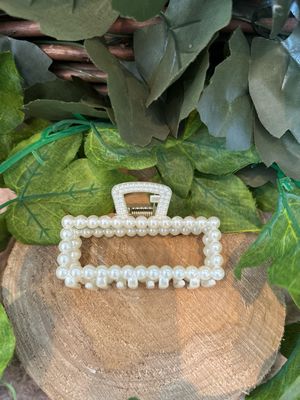 Pearl Hair Claw Clip (rectangle Design)