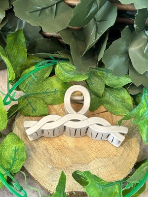 Nude Colour Large Hair Claw Clip (swirl Design)