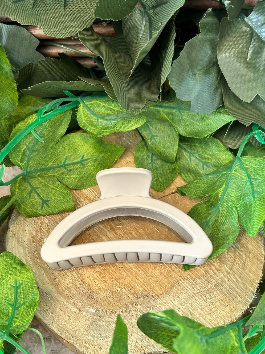 Nude Colour Hair Claw Clip (half Moon Design)