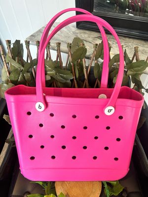 NEW STYLE! XL Rubber Beach Bag (bright Pink)