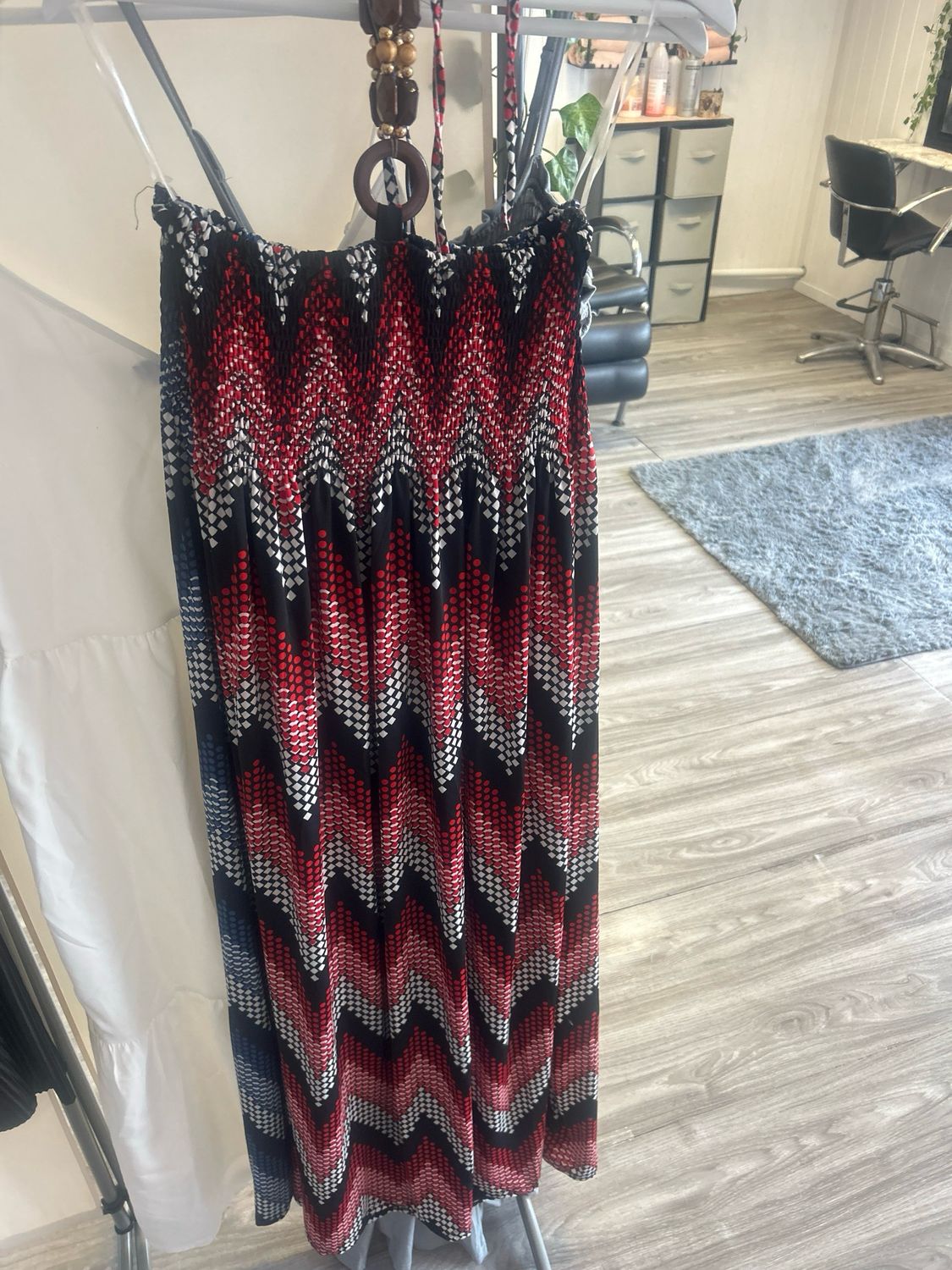 Red Black And White Dress