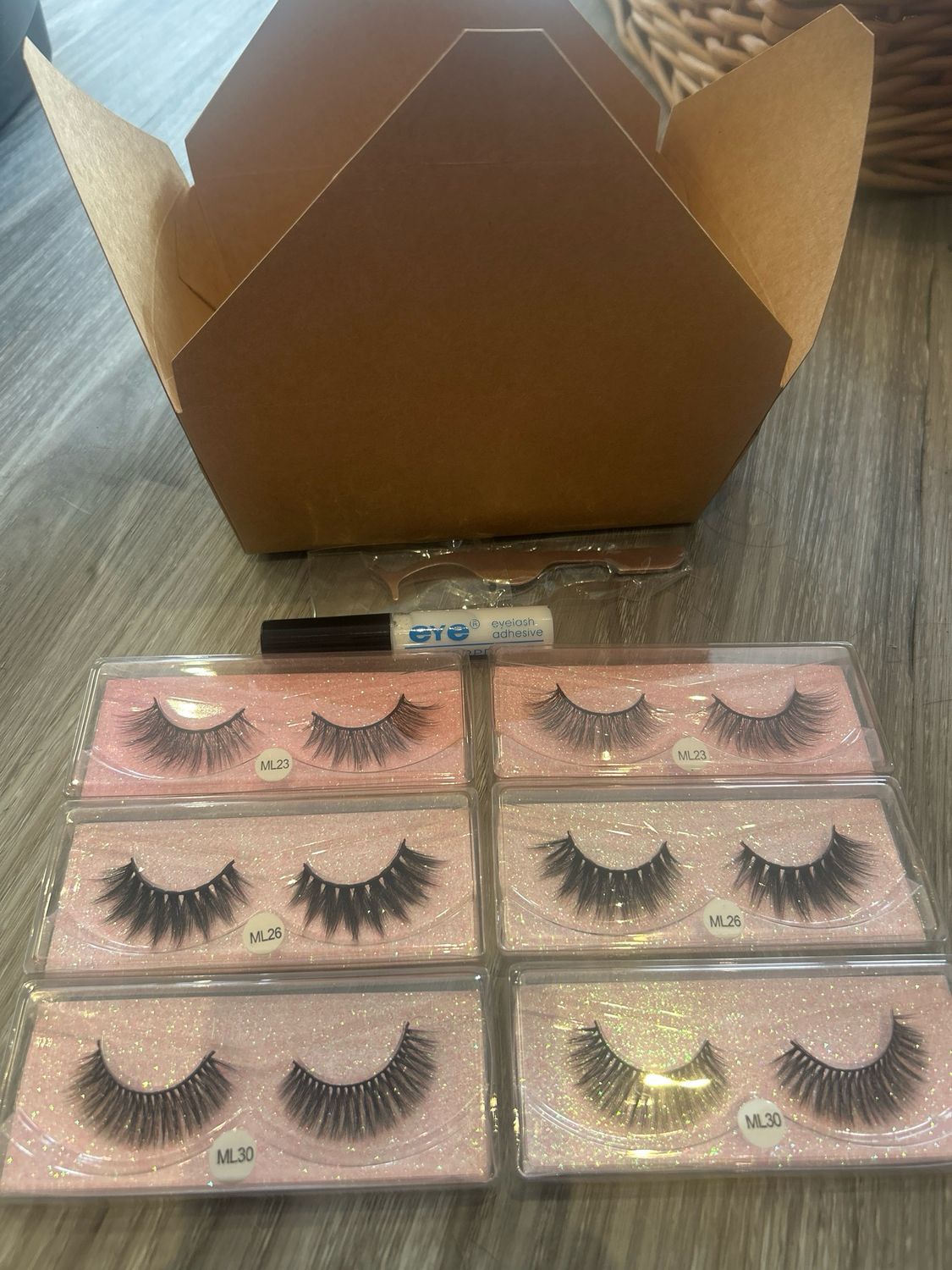 Lash Box Bundle Ml26 Ml23 ML30 With Lash Applicator And Glue