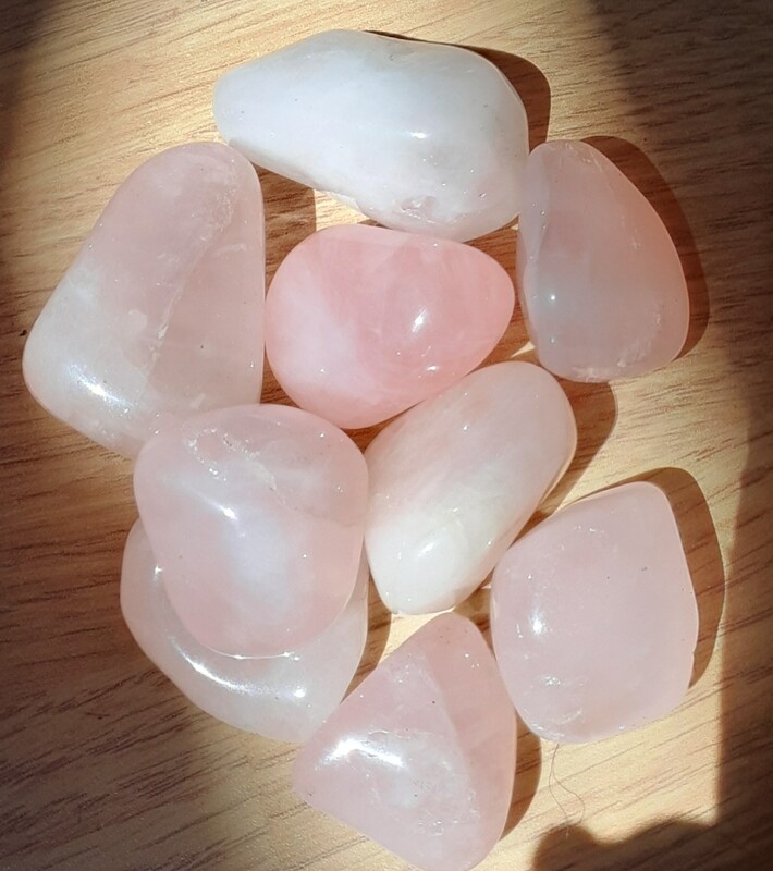 Pierres roulées Quartz Rose, Brésil 