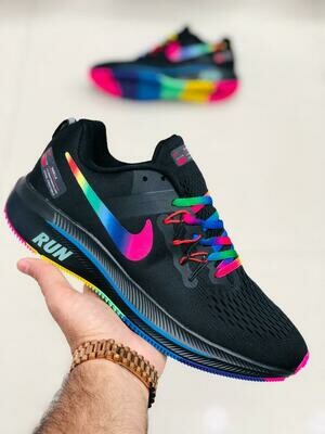 Nike Structure 15 Run Black (Rainbow) Running Shoes,