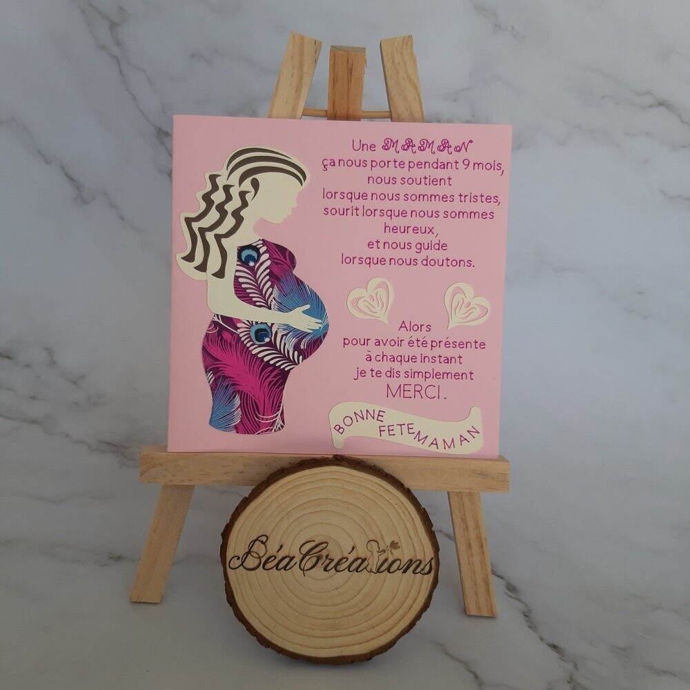 Carte fête des mères - Femme enceinte