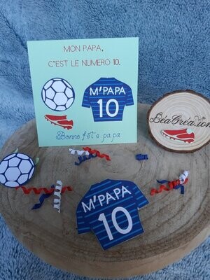 Carte football numéro 10 – Fête des pères