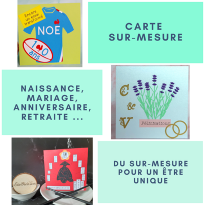 Carte sur-mesure pour une occasion spéciale