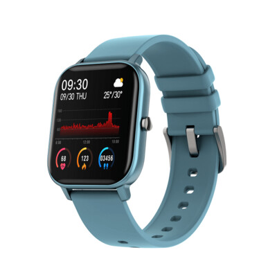 Smartwatch Curved Glass Bleu