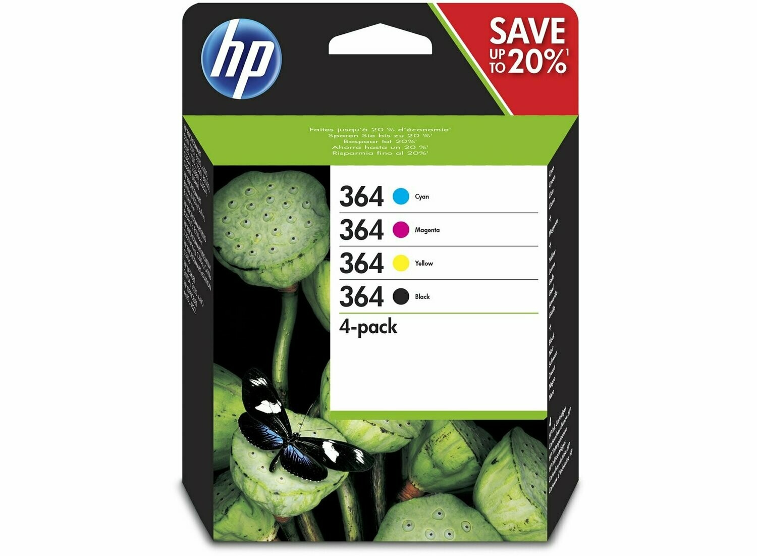 Cartouche HP 364 pack de 4 cartouches