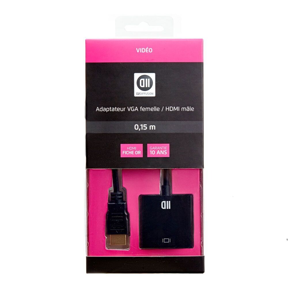ADAPTATEUR VGA FEMELLE / HDMI MÂLE