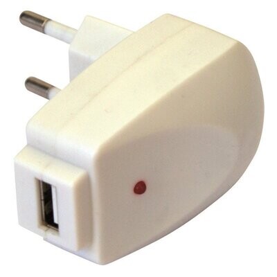 Chargeur secteur USB 1A blanc blister