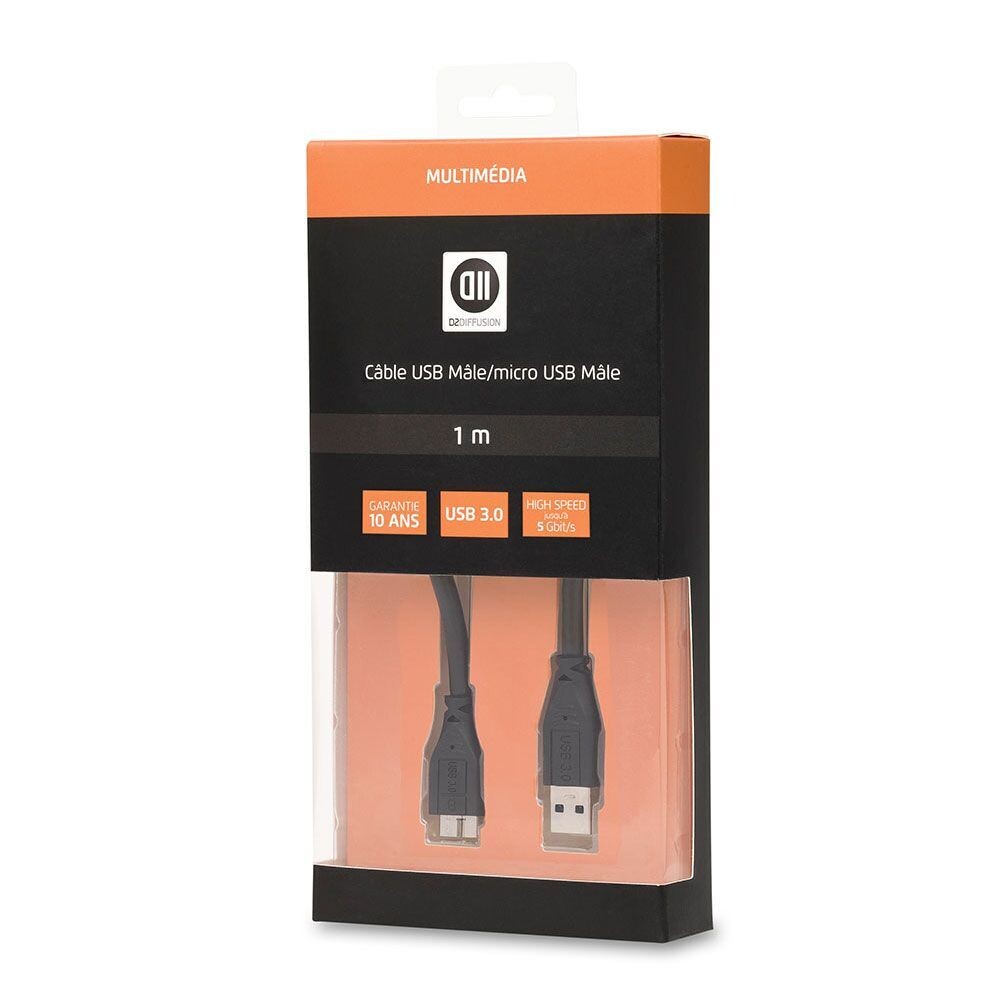 CÂBLE USB MÂLE / MICRO USB MÂLE 1 M