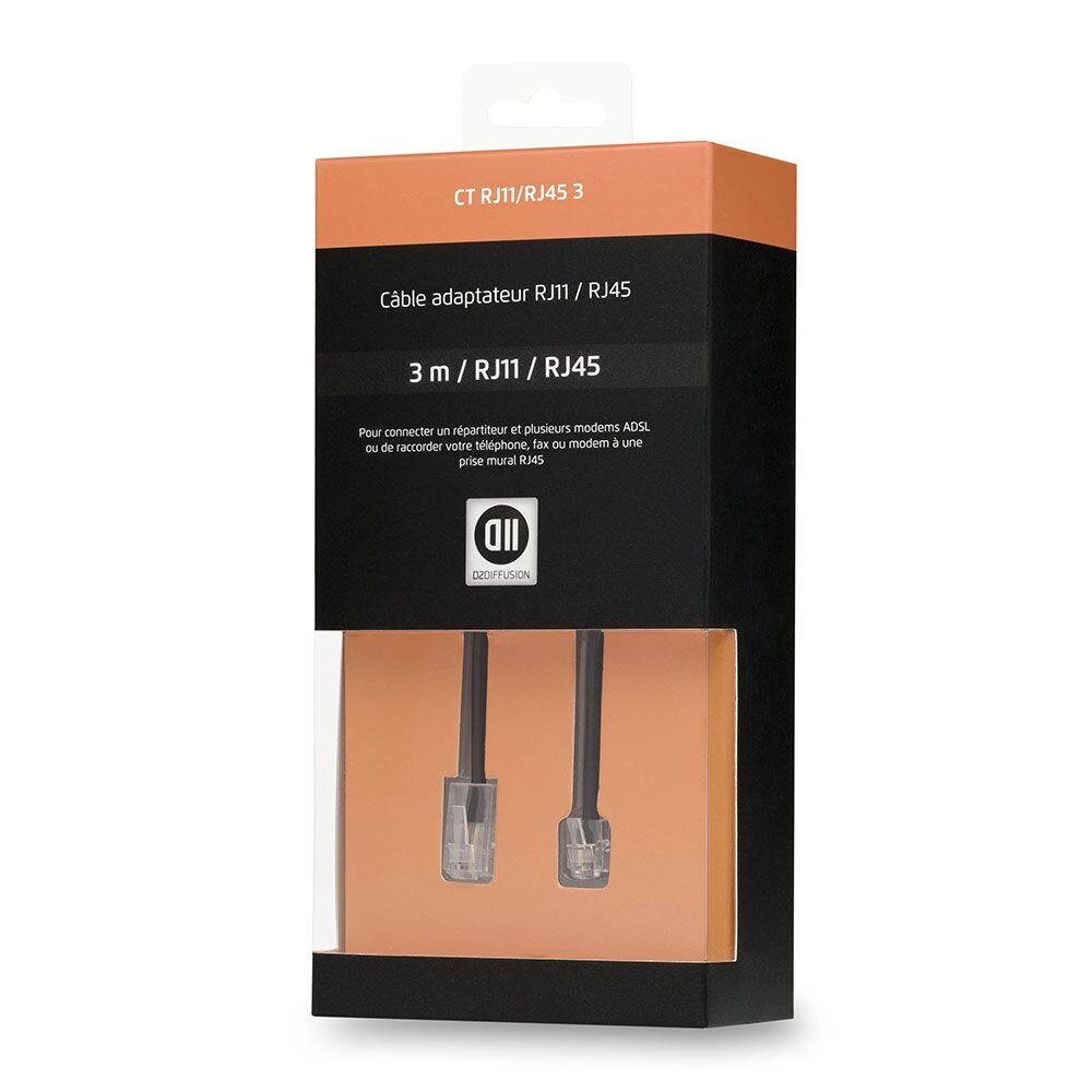 CÂBLE RJ11/RJ45 MÂLE 3 M