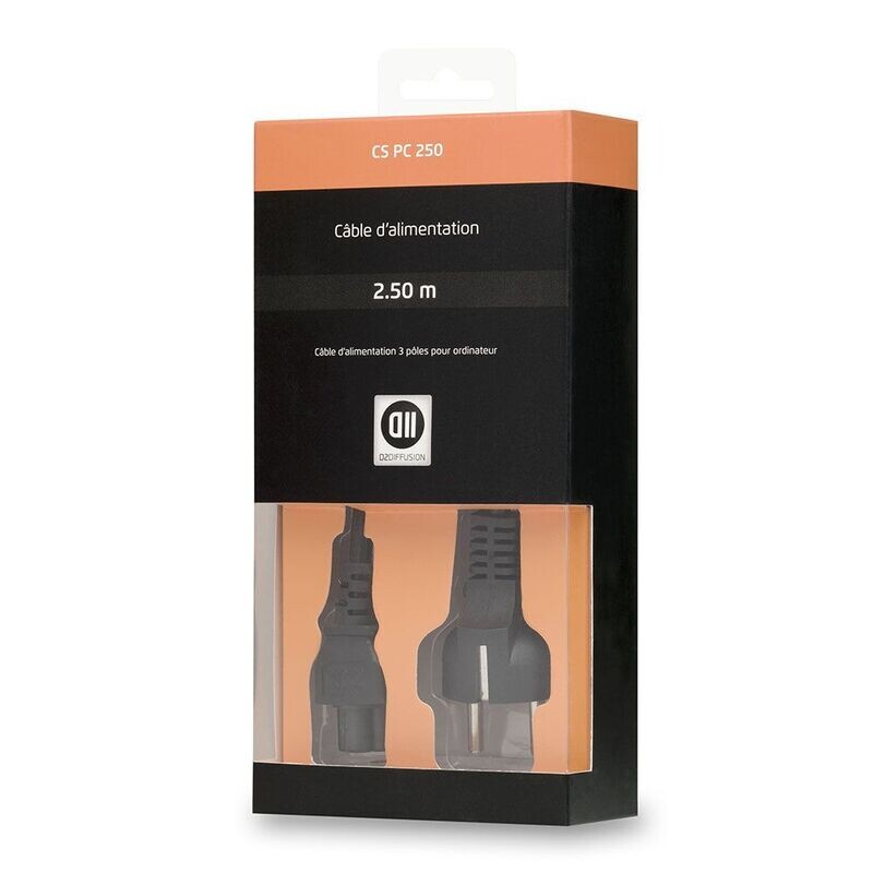 CÂBLE ALIMENTATION SECTEUR 3 PÔLES IEC C5 - 2.50 M